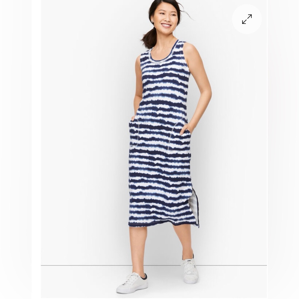 T by Talbots Midi Dress - Wavy Tie-dye